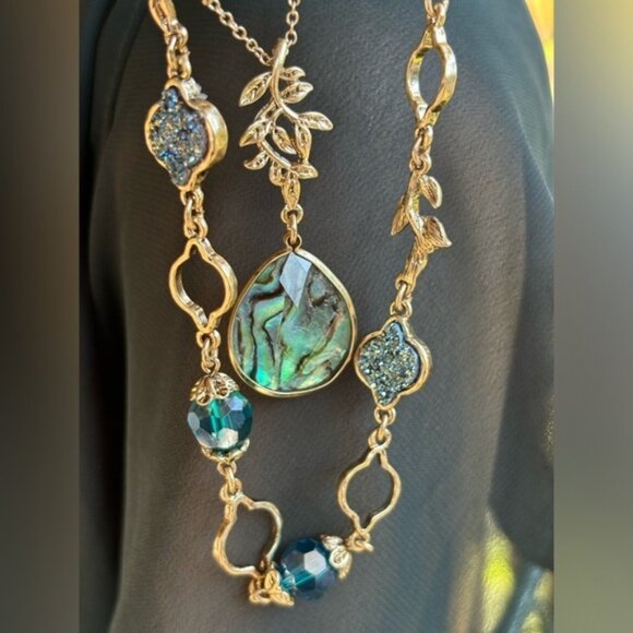 Lonna & Lily elegant 2in1 stone necklace - Picture 9 of 13